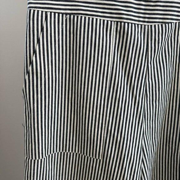 Striped Black and White Women's Pants - Picture 6 of 8